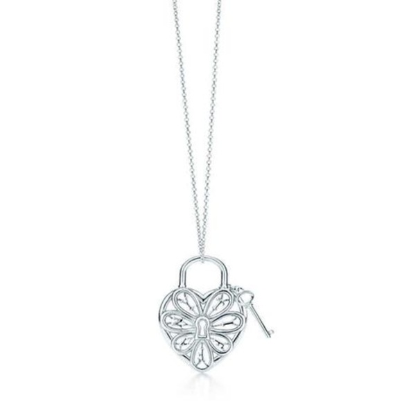 Tiffany & Co. Jewelry - Tiffany Filigree Heart Pendant w/ Key, silver, LG